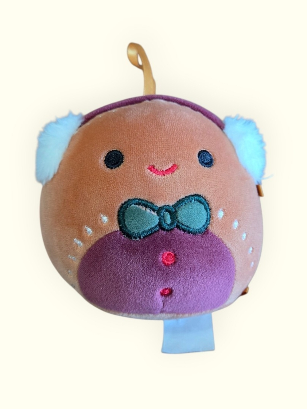 Kellytoy Squishmallows Jordan The Gingerbread Boy Earmuffs Plush Ornament Clip